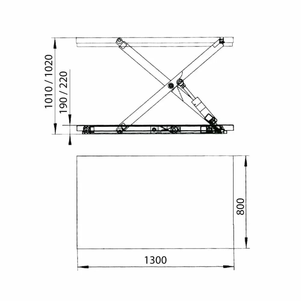 Hydraulisk Løftebord