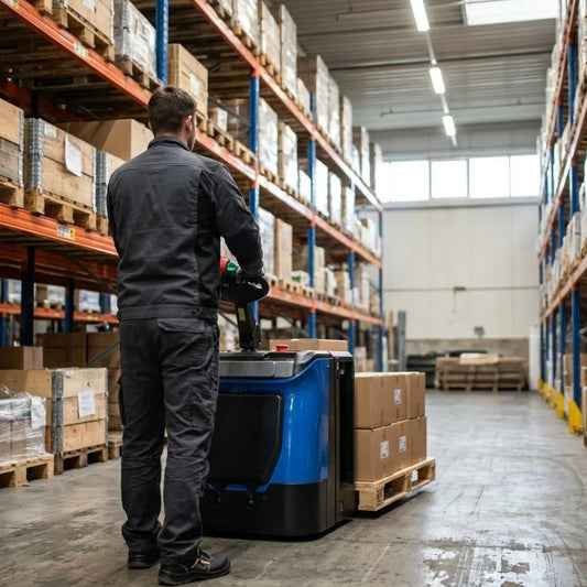 Elektrisk palleløfter med køreplatform