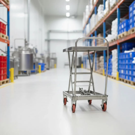 Rustfri løftevogn
